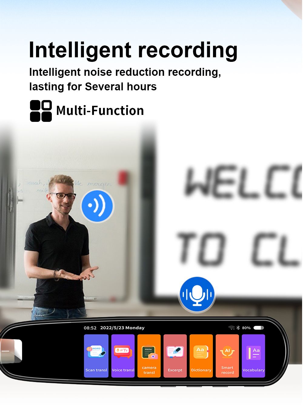 aakip™ – Přesné pero pro čtení a skenování do 112 jazyků