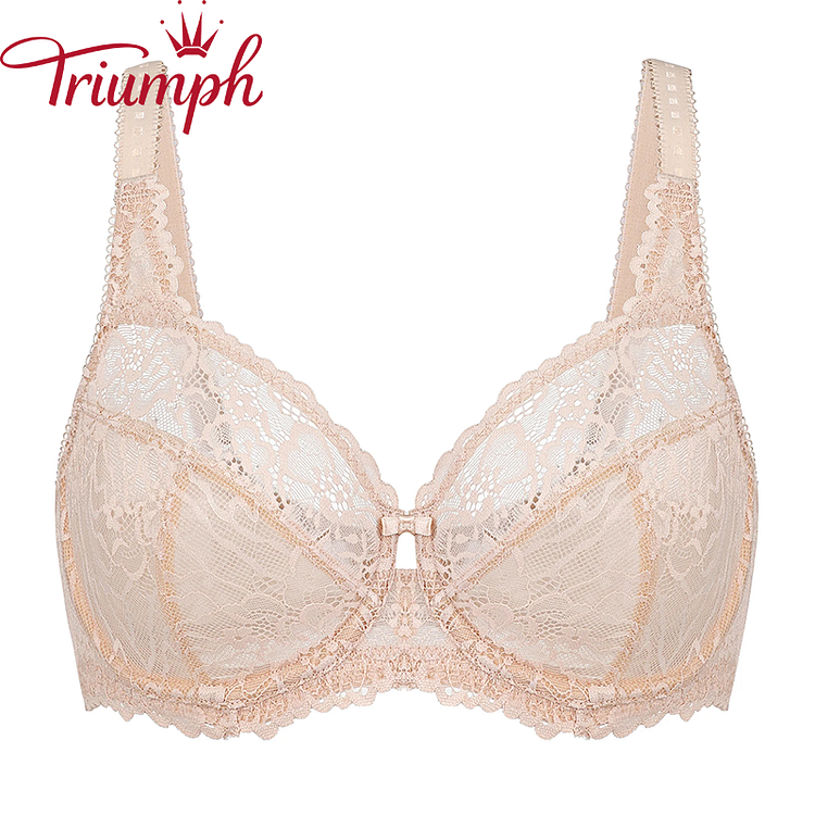 Triumph - (4 sztuki) Seksowny przezroczysty koronkowy biustonosz [75A-110E]